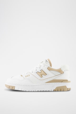 Baskets en cuir 550 - Blanc et doré