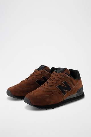 Chaussures de running en nubuck 574 - Marron et noir