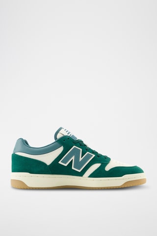 Baskets en nubuck 480 - Vert foncé et blanc