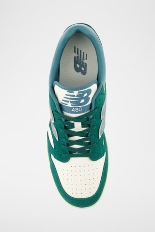 Baskets en nubuck 480 - Vert foncé et blanc