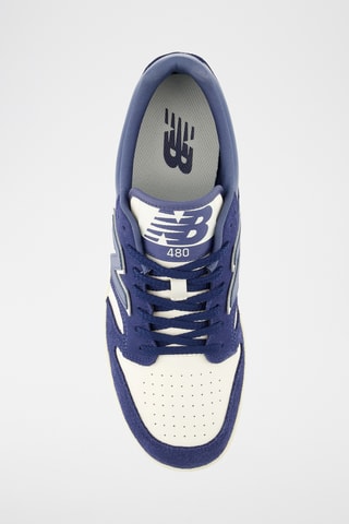 Baskets en nubuck 480 - Bleu marine et blanc