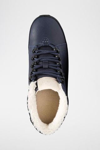 Baskets fourrées en cuir 754 - Bleu marine