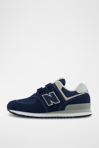 Baskets en nubuck 574 - Bleu marine