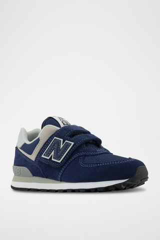 Baskets en nubuck 574 - Bleu marine
