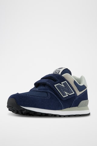 Baskets en nubuck 574 - Bleu marine