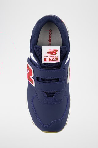 Baskets en cuir 574 - Bleu marine