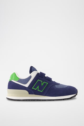 Baskets en nubuck 574 - Bleu marine