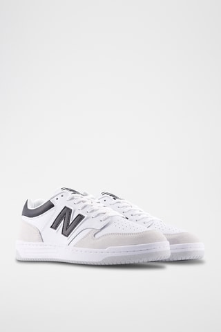 Baskets en cuir 480 - Blanc et noir