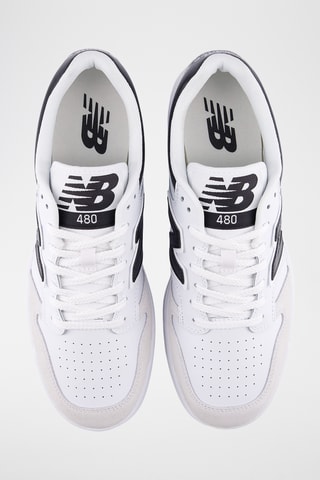 Baskets en cuir 480 - Blanc et noir