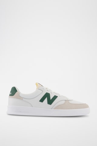 Baskets en cuir 300 - Blanc et vert foncé