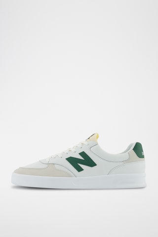 Baskets en cuir 300 - Blanc et vert foncé