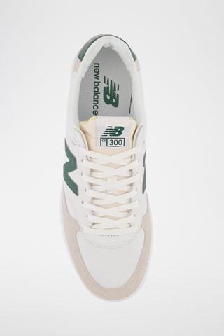 Baskets en cuir 300 - Blanc et vert foncé