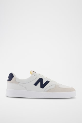 Baskets en cuir 300 - Blanc et bleu marine