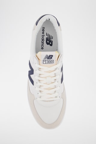 Baskets en cuir 300 - Blanc et bleu marine