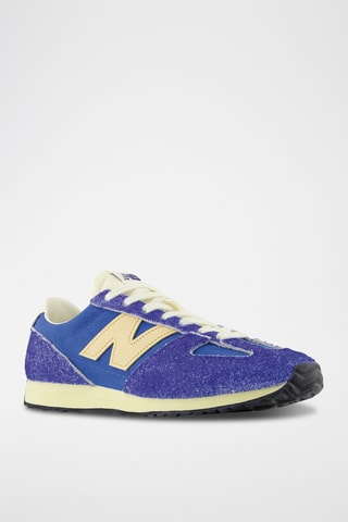 Baskets en nubuck 471 - Bleu cobalt