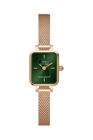 Montre à quartz en acier - Doré rose et vert
