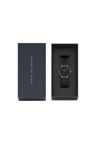 Montre à quartz en acier Ashfield 32 mm - Noir et argenté