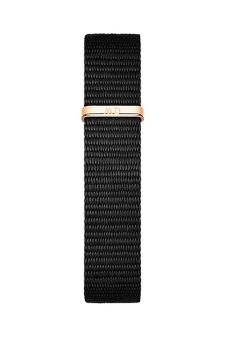 Montre à quartz en polyester Petite Cornwal - Noir et doré rose