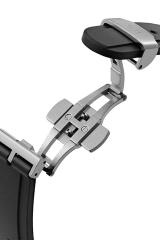 Montre à quartz en caoutchouc Motion - 40 mm - Noir et argenté