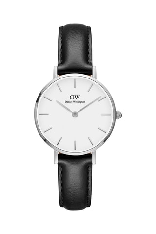 Montre à quartz en cuir Petite Sheffield  28 mm - Noir