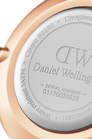 Montre à quartz en cuir Petite 28 St Mawes - Marron et doré rose