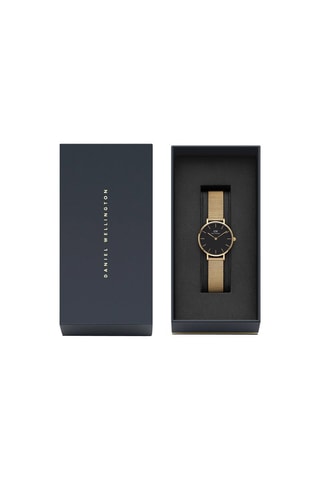 Montre à quartz en acier Evergold 28 mm - Doré et noir