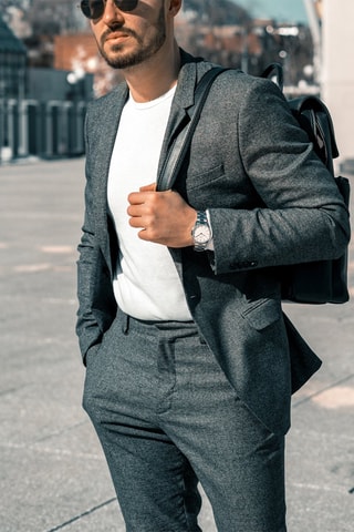 Montre en acier Iconic Link 40 mm - Argenté et blanc