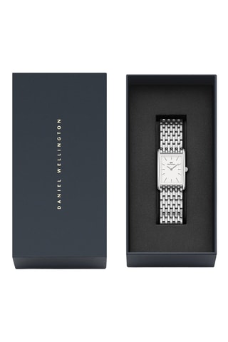 Montre à quartz en acier - Argenté et blanc