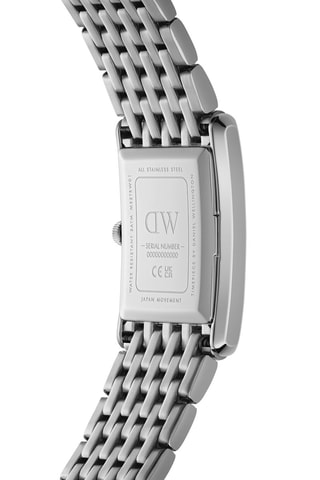 Montre à quartz en acier - Argenté et blanc