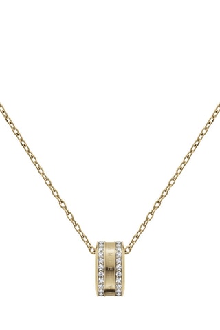 Collier - Plaqué pvd or jaune et zircon