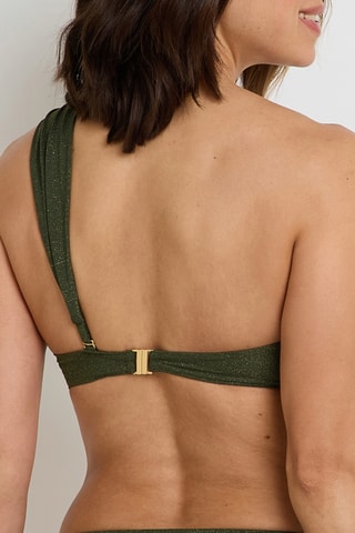 Sujetador de bikini asimétrico con relleno Ness - Caqui