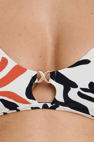 Sujetador de bikini con relleno Nepal - Blanco y negro