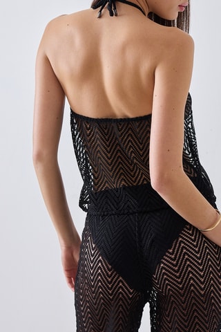 Top de playa Nougat - Negro