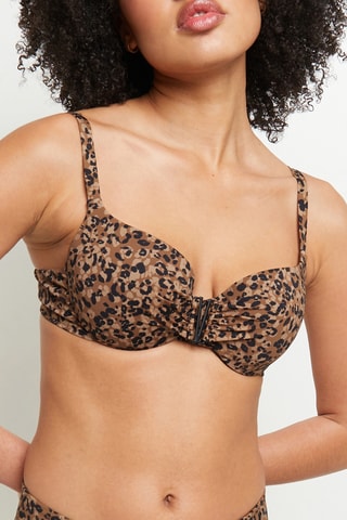 Sujetador de bikini con relleno Mambo - Marrón