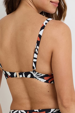 Sujetador de bikini con relleno Nacre - Negro y rojo