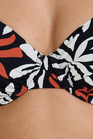 Sujetador de bikini con relleno Nacre - Negro y rojo