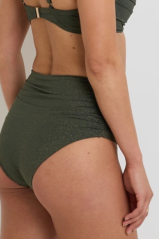Braga de bikini de talle alto Ness - Verde oscuro