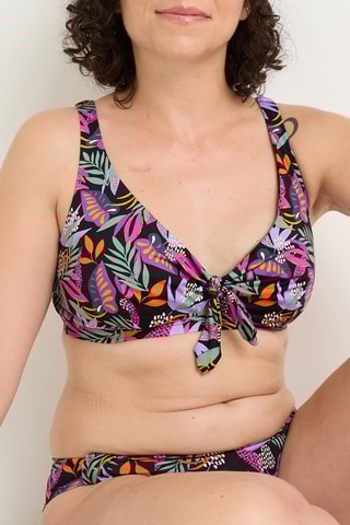 Sujetador de bikini Lavande - Negro y violeta