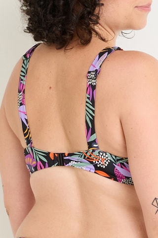 Sujetador de bikini Lavande - Negro y violeta