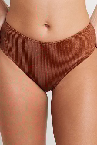 Braga de bikini de talle alto Magma - Rojo teja