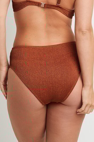 Braga de bikini de talle alto Magma - Rojo teja