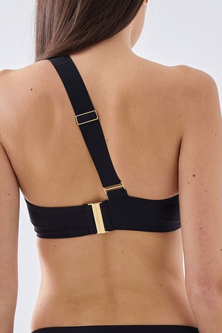 Sujetador de bikini asimétrico con relleno Nocturne - Negro