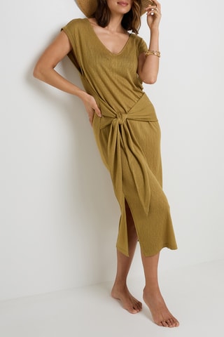 Vestido de playa Ness - Caqui