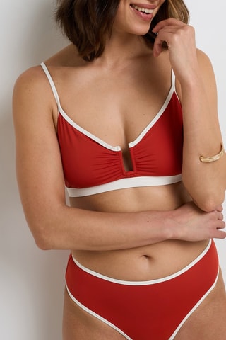 Sujetador de bikini con relleno Noeli - Rojo