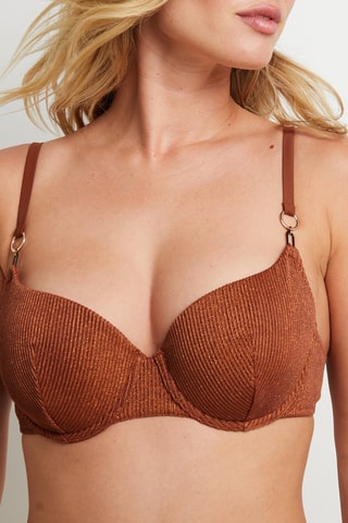 Sujetador de bikini con relleno Magma - Marrón