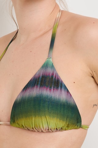 Sujetador de bikini tie-dye con relleno Nuance - Verde