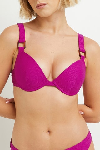 Sujetador de bikini push-up Murmure - Fucsia
