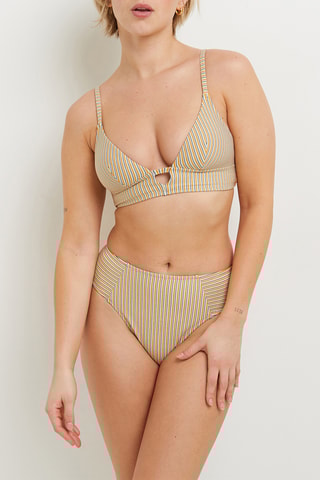 Braga de bikini de talle alto Martha - Beige