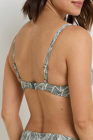 Sujetador de bikini Naja - Blanco y gris