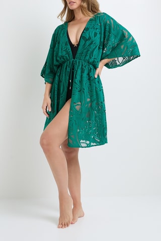 Vestido de playa de guipur Nikita - Verde